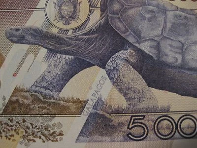 Ecuador 5000 Sucres Banknote "Giant Tortoise" Animal paper Galapagos turtle - Image 1 of 4