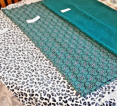 Lot of 3 Vintage Knit Fabrics, 3 Yards Plus Total, All New - Image 1 of 4