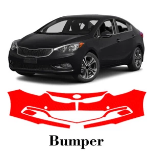 Front bumper PreCut PPF Paint Protection Film For KIA Forte 2014-2016 - Picture 1 of 7