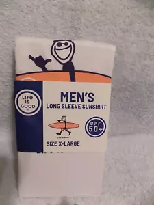 Life Is Good Men's Extra Large Long Sleeve Surfing Sunshirt UPF 50+ New - Picture 1 of 2
