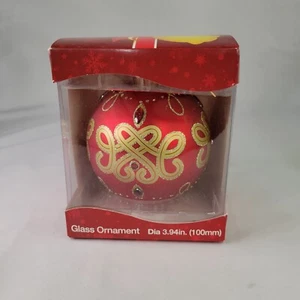 Cvs Cristal Adorno Navidad Rojo Y Dorado - Imagen 1 de 4