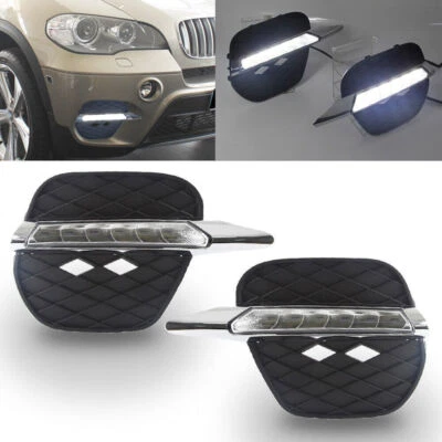 LED Daytime Running Lights Drive Bumper Lamps DRL 2PCS For BMW X5 E70 2011-2014 - Изображение 1 из 4