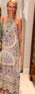 CAMILLA Sacred Waters Dress Size 1 | AU/UK 8 | US 4 Silk Sheer Overlay Maxi - Picture 1 of 5