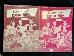 Vintage Palmer Hughes Accordion Recital Books 1 & 2 Condition Issues See Details - Picture 1 of 15