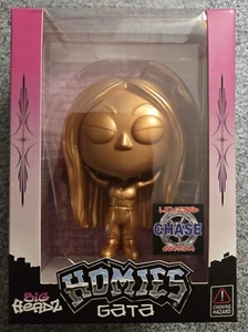 HOMIES BIG HEADZ 2 GATA GOLD CHASE FIGURE ONLY 300 MADE DGA FUNKO RARE - Picture 1 of 6