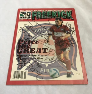 MLS SOCCER CHICAGO FIRE PETER NOVAK SIGNED OFFICIAL FREEKICK PROGRAM 1998 - Picture 1 of 12