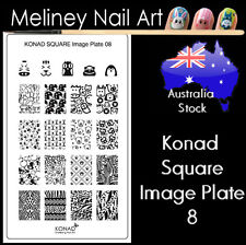 Konad Square Image Plate 8 for Stamping Nail Art Transfer Stencils Animals