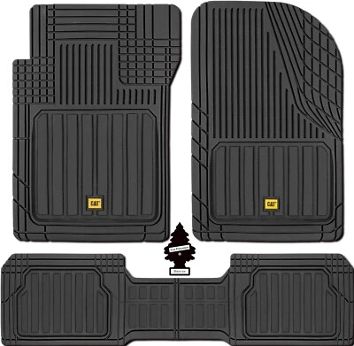 New 3PC Heavy Duty Rubber Car Truck Floor Mats Set Semi-Custom Fit For Chevy  - Image 1 of 4
