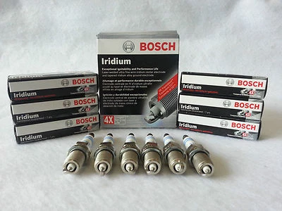 Juego de 6 bujías de alambre fino de iridio Bosch 9607 OE pre-ajustado, Audi BMW Foto 1 de 2