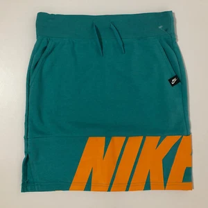 Nike Girls Green/orange Nike Air Logo Print, Pockets Skirt Sz M NWT - Picture 1 of 6