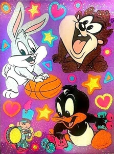 **VINTAGE** SUPER MAXI GLITTERY LOONEY TUNES Tema Sandylion Pegatinas  - Imagen 1 de 1