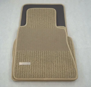 $$$ Rips Fußmatten für Mercedes Benz W123 S123 + CREME BEIGE + Emblem + NEU $$$ - Picture 1 of 3
