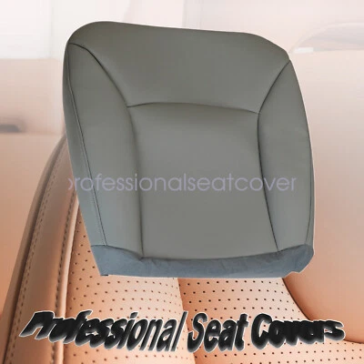 Compatível com 2002-2007 08 Ford E150 E250 E350 Driver Side Bottom capa de assento de couro cinza - Imagem 1 de 4