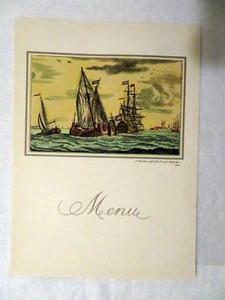 Vintage Holland America Line Cruise Ship Dinner Menu April 2 1969 Jan Lavies - Picture 1 of 7