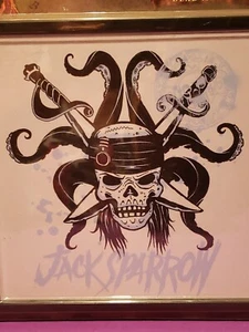 Pirates of the Caribbean Tin Sign Skull Jack Sparrow 11 X 11 Dead Man's Chest - Picture 1 of 11