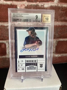 Josh Hader RC Autograph 2017 Contenders Mint 9 Milwaukee Brewers Houston Astros - Picture 1 of 2