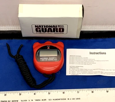Reloj de parada deportivo digital portátil de la Guardia Nacional Patriótica alarma temporizador de fecha Foto 1 de 4