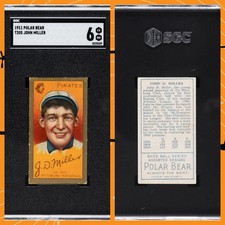 1911 T205 Gold Border John Miller POLAR BEAR - Pirates SGC 6 EX/NM  POP 1