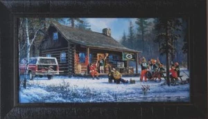 Don Kloetzke Game Day Green Bay Packers Football S/N Art Print Framed 28 x 16.5 - Picture 1 of 1