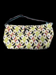 Stephaine Johnson Shoulder Bag Purse Lime Black Geometric Fabric Drawstring Tote - Picture 1 of 5