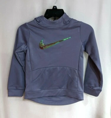 Nike Girl's Ashen Slate Therma Tunic Hoodie (36D705-U9E) Sizes 4/5/6/6X - Image 1 of 4
