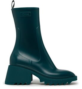 NIB CHLOE Betty Rain Boots 100% Authentic Emerald Green or Nomad Beige BRAND NEW