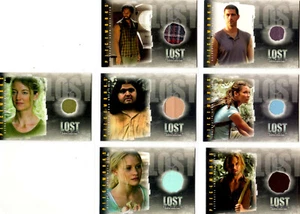 ABC LOST REVELATIONS INKWORKS COMPLETE PIECE WORK COSTUME CARD SET PW-1 A PW-7 - Imagen 1 de 2