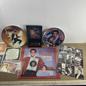 Lote de Zapatos de Gamuza Azul de Colección Elvis Presley Tarjetas de Béisbol Estampilla de Calendario - Imagen 1 de 24