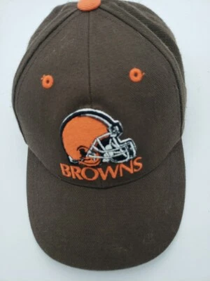 NFL CLEVELAND BROWN'S BASEBALL CAP HAT SNAP BACK NEW BROWN ORANGE LOGO ONE SIZE  - Image 1 of 4