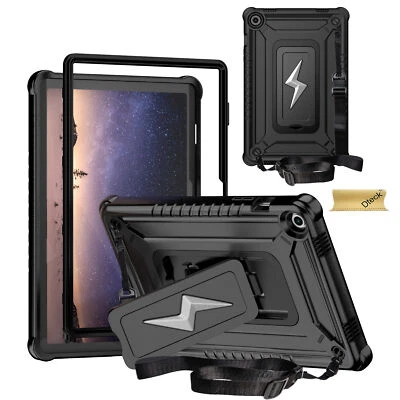 For Samsung Galaxy Tab A9 Plus/A9/S6 Lite Heavy Duty Shockproof Case with Strap - Image 1 of 4