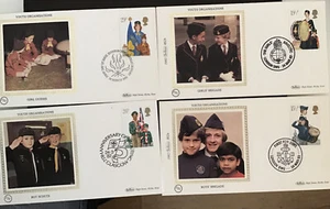 GB QEII 1982 Benham Youth Organisations FDC Different SHS On Each - Picture 1 of 5