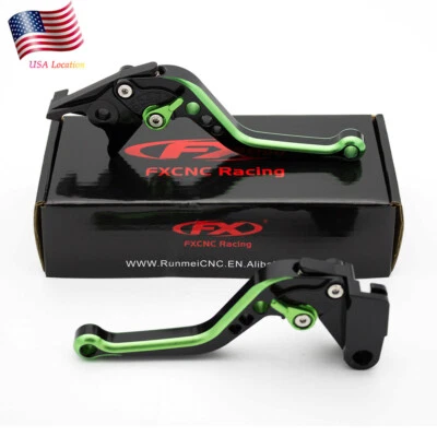 Palancas de embrague de freno CNC a rayas para Ninja ZX10R 2006-2015 ZX6R zx636 2007-2018 Foto 1 de 4