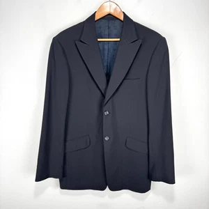 Versace Collection Blazer Sport Coat Men 40R (50 EUR) Black Peak Wool Italy - Picture 1 of 14