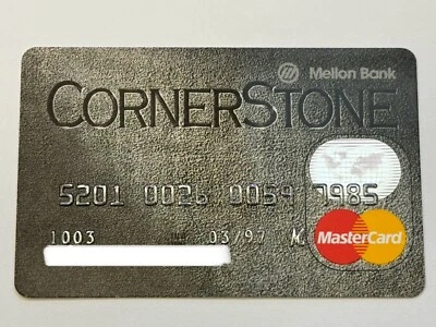 Tarjeta de crédito Mellon Bank Cornerstone▪️1997 Exp▪️USA▪️Solo coleccionable▪️Sin firmar Foto 1 de 2