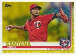 2019 Topps Walgreens Exclusive Yellow Ervin Santana #335 Twins - Picture 1 of 2