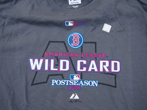 Boston Red Sox AL Wildcard 2008 Post Season Official T-Shirt Size Large ~NEW~ - Picture 1 of 6
