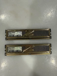 OCZ Gold Series 4GB (2x2GB) DDR2 OCZ2G8004GK PC2-6400 5-5-5 1.8v 2 RAM STICKS - Picture 1 of 2