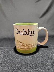 Starbucks Dublin Ireland 16 Oz Glass Coffee Mug Collector Series - Picture 1 of 6
