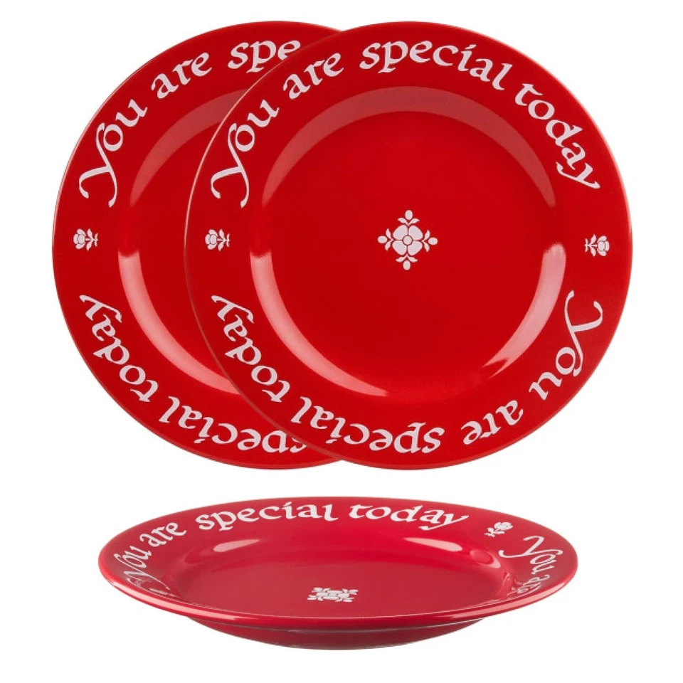 You Are Special Today красная керамическая тарелка, набор из 3-10,75-дюймового фарфорового ужина... - Изображение 1 из 4