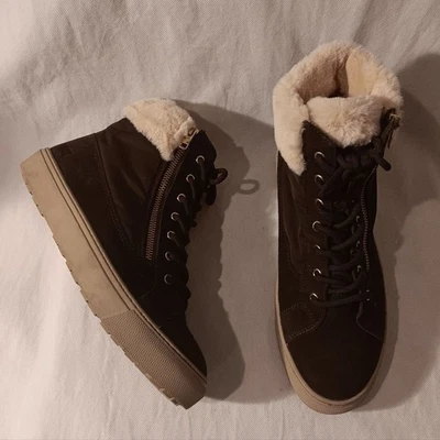 Cougar Mujer 9 Marrón Gamuza Dublín Botín Zapatilla Imitación Piel Cuero Impermeable Foto 1 de 4