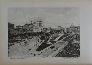 Antique Roman Architecture Victor Emmanuel Monument 1920 Italy Art Print - Picture 1 of 15