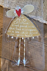 Dept 56 Sandra Magsamen Artful Angel Wall Hanging Ornament The Joy of Christmas - Picture 1 of 5