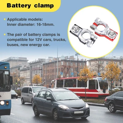 2 CAR BATTERY TERMINAL CONNECTOR TOP POST POSITIVE NEGATIVE HEAVY DUTY UNIVERSAL - Изображение 1 из 4