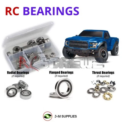 RCScrewZ Rubber Shielded Bearings tra078r for Traxxas Ford Raptor #58094-1 | SET - Image 1 of 4