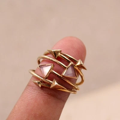 Anello in argento placcato oro rosa misura 6,5 argento massiccio 925... - Immagine 1 di 4