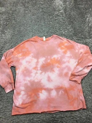 Sudadera Green Tea Mujer Talla Mediana Rosa Naranja Tie Dye Algodón Foto 1 de 4