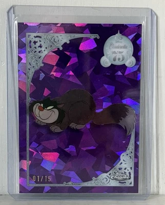 2025 Topps SAPPHIRE Disney Cinderella 75th Anniv card #CD-9 Lucifer Purple 1/15 - Image 1 of 4