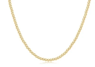 Collar clásico de cuentas de 17" relleno de oro amarillo de 14K de 2 mm Foto 1 de 2