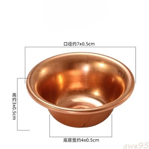 Traditional Tibetan Copper Water Supply Bowl Home Desktop Holy Water Cup - Picture 1 of 4