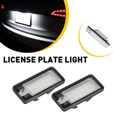 Luz de matrícula LED blanca X2 800LM EE. UU. para Audi A3/S3 A4/S4/B6 Q7 S6 A8/S8D3 Foto 1 de 4